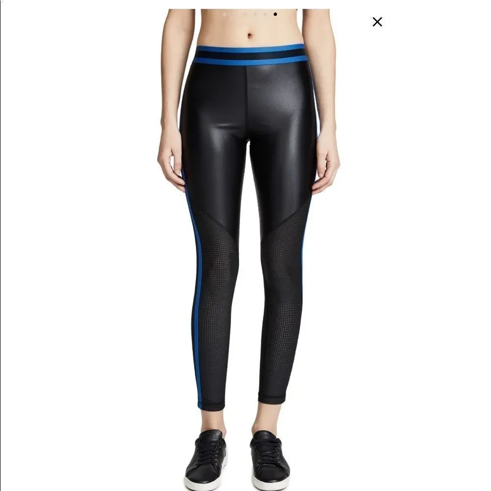 NWT ALALA Varsity Mesh Detailed Shiny Leggings - Picture 6 of 9